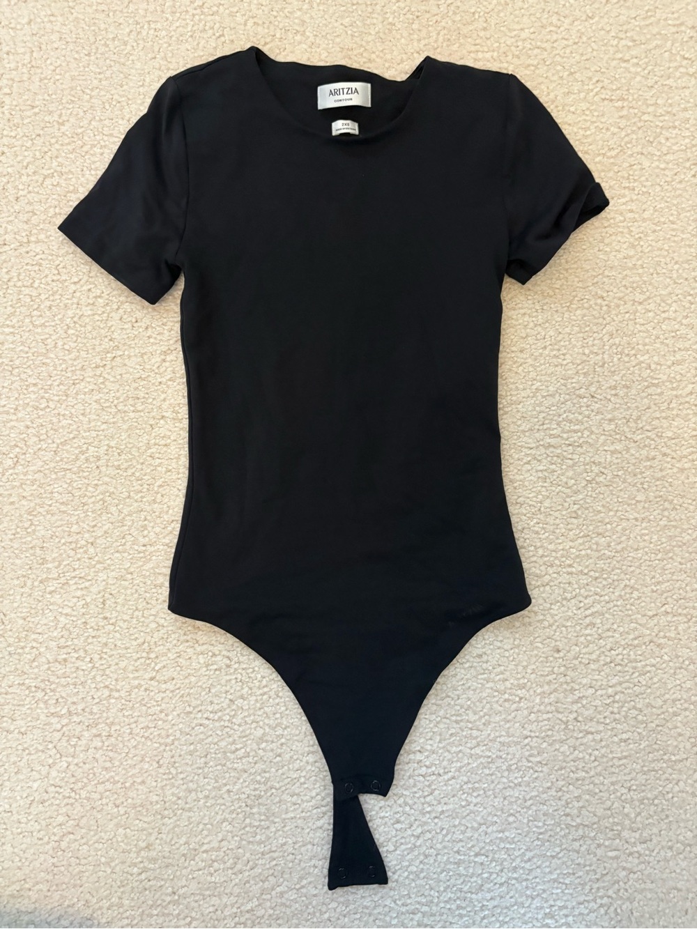 Aritzia Black Short-Sleeve Bodysuit